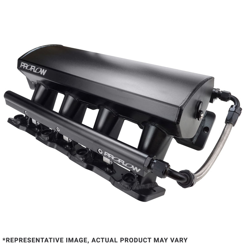 Proflow SuperMax EFI Intake Manifold Kit, For Holden Commodore LS1/LS2, Fabricated Black, w/Fuel Rails, 102mm Bore - PFEM63232