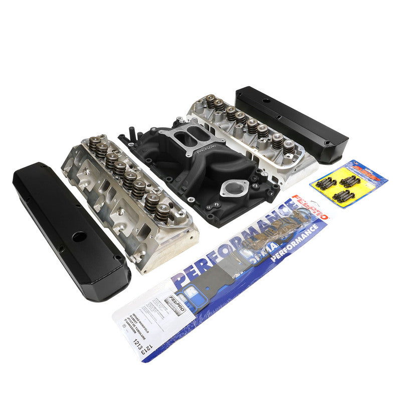 Proflow Cylinder Head AirMax 180 & Intake Kit, Manifold, AirMax Aluminium, Black, Square Bore, SB For Chrysler - PFEM7576-BK-HEADS PFEM7576-BK-HEADS