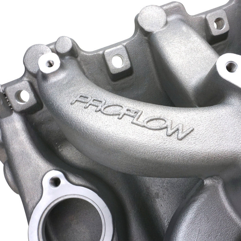 Proflow Intake Manifold, AirMax, Dual Plane, For Holden Commodore V8, VN Heads 253, 304, 308, Aluminium, Natural, Square Bore - PFEM7594