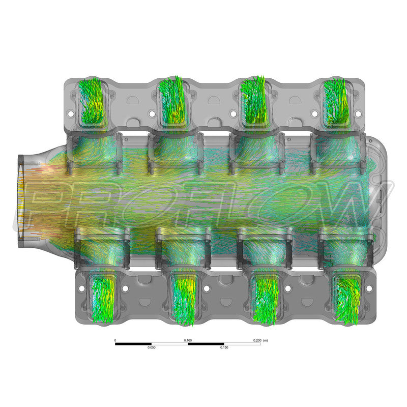 Proflow Billet CNC LS Intake Manifold Kit, SuperMax Plus, For Holden Commodore LS3/L92, 102mm Bore, Gloss Black - PFEMB69001