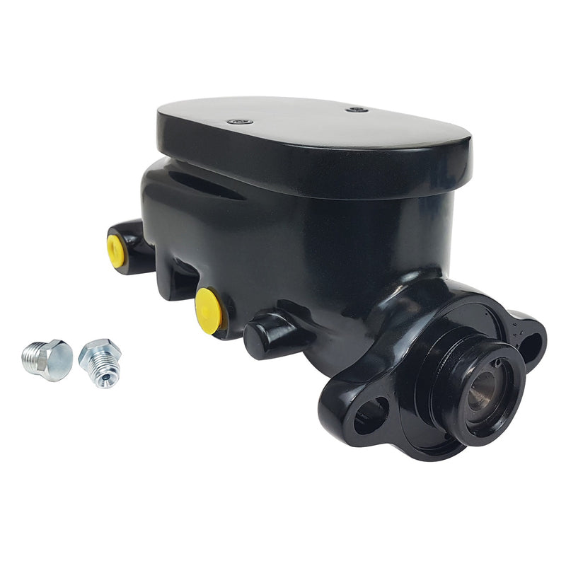 Proflow Master Cylinder, Universal Gm, Flat Top Aluminium, Black, 1.00 in. Bore, Dual Bowl, Ports Both side, Each - PFEMC1321FTBK PFEMC1321FTBK