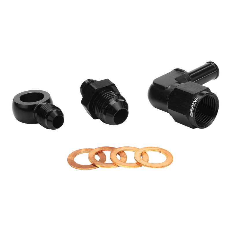 Proflow Turbo Water Line Feed Kit, Stainless Braided Hose, For Ford Falcon Barra BA/BF/FG, XR6 Turbo - PFEOSFDTBO-WL