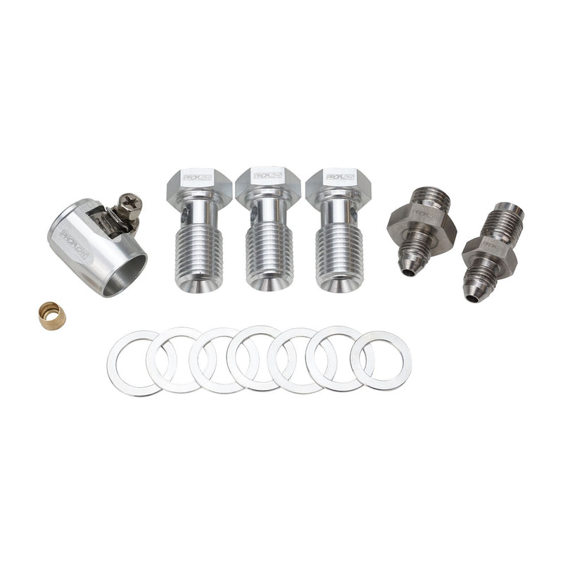 Proflow Turbo Oil & Water Line Feed Kit, Stainless Braided Hose, For Nissan & Holden RB20, RB25, RB30 - PFEOSNISRB