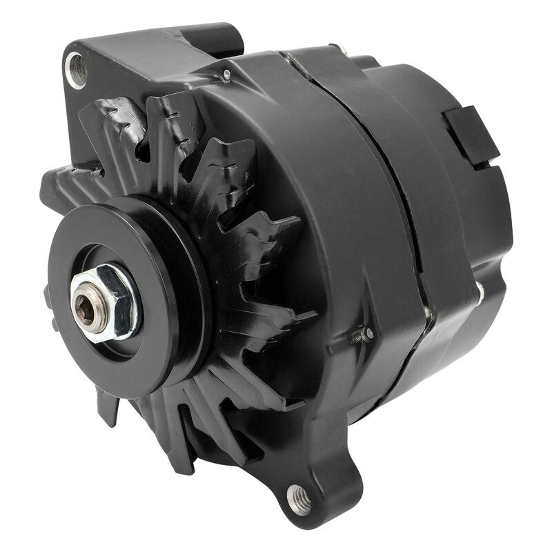 Proflow Alternator Power Spark, 140 Amp 1-Wire, Internal Regulator, Black Powder coat, V-Belt, For Ford, Falcon, Each - PFEPM37141BK PFEPM37141BK