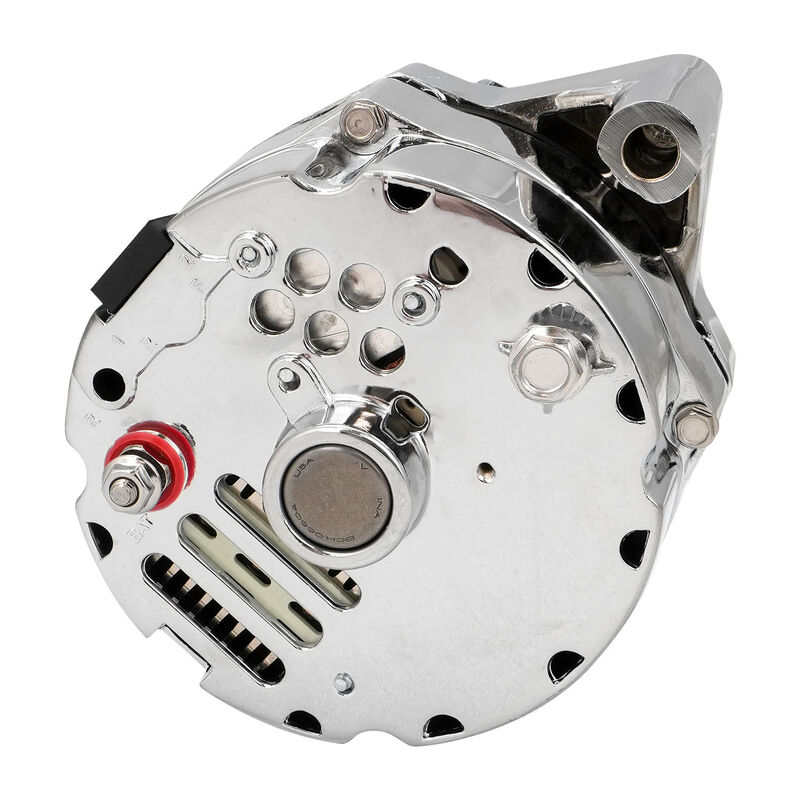 Proflow Alternator Power Spark, 140 Amp 1-Wire, Internal Regulator, Chrome, V-Belt, For Ford, Falcon, Each - PFEPM37141