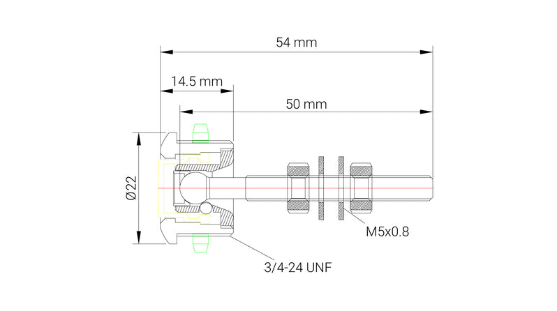 Proflow Quick Release Pro Latch 22mm Micro Fastener, Billet Aluminium, Black, Kit - PFEQL05BK