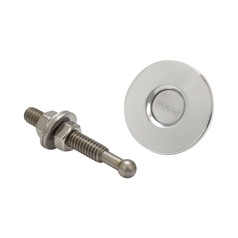 Proflow Quick Release Pro Latch 31.5mm Mini Fastener, Billet Aluminium, Polished, Kit - PFEQL10