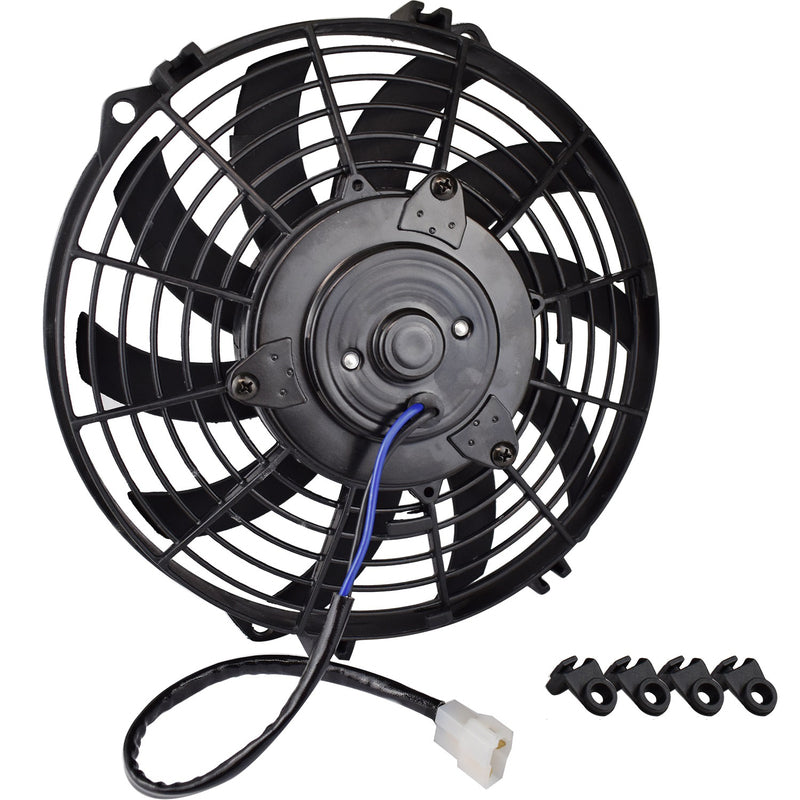 Proflow Electric Fan, Cooling Curved Black Single, 9 in. Diameter, Reversible, 825 cfm, Black, Plastic - PFERF090 PFERF090