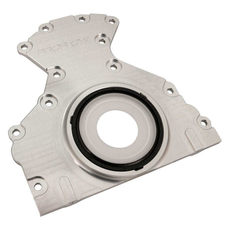 Proflow Rear Main Cover, For GM/Chev Performance LSX Block Only + Warlord LSX, With Seals, Billet Aluminium, Raw, Each - PFERMC-LSX PFERMC-LSX