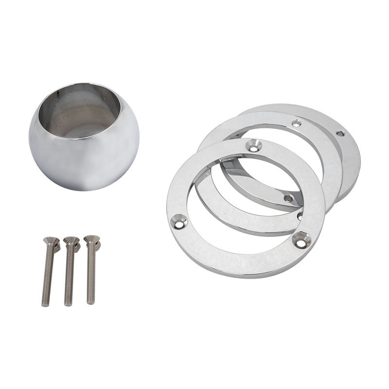 Proflow Chrome Steering Column Ball Swivel Lower Mount, 2 Inch, Kit - PFESTCFM-SW