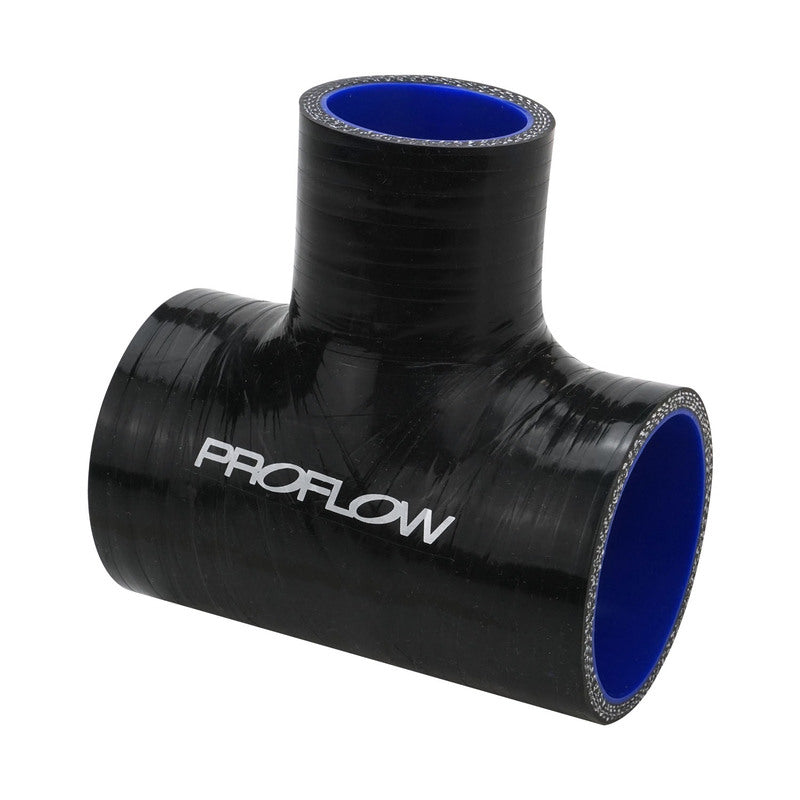 Proflow Hose Tubing, Silicone, T-Hose, 3.00'' x 1.50'' Side Leg, 102x45mm, Black - PFESTH150-300B PFESTH150-300B