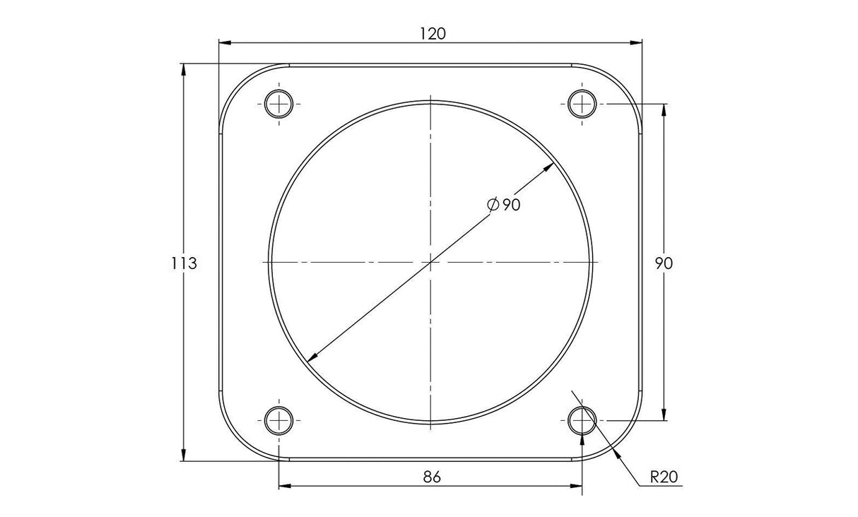 Proflow Throttle Body, Universal 90mm Bore Size, MPI, Billet Aluminium, Natural - PFETBU90