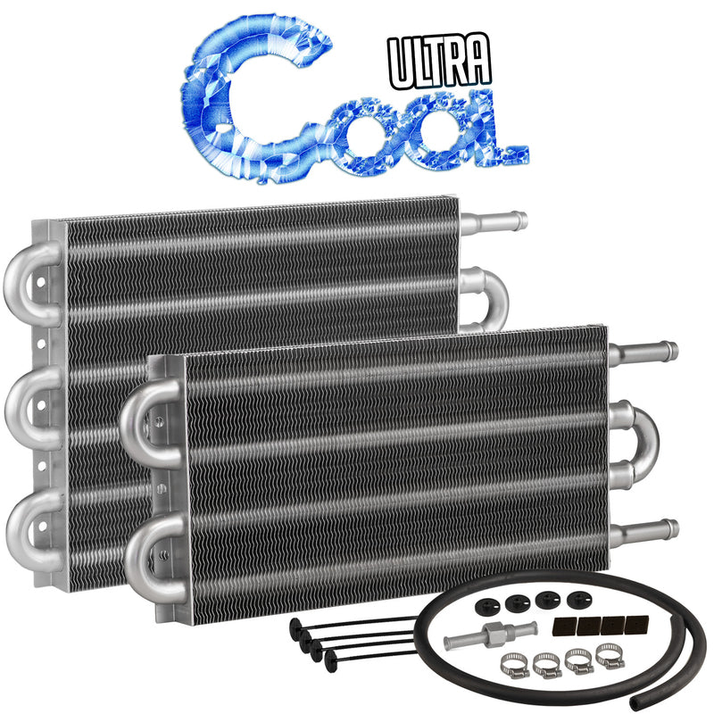 Proflow Fluid Cooler, Transmission, Tube, Fin, Natural, 7.5 in. x 12.5 in. x 0.75 in, 3/8 in. Inlet, Outlet - PFETC403 PFETC403