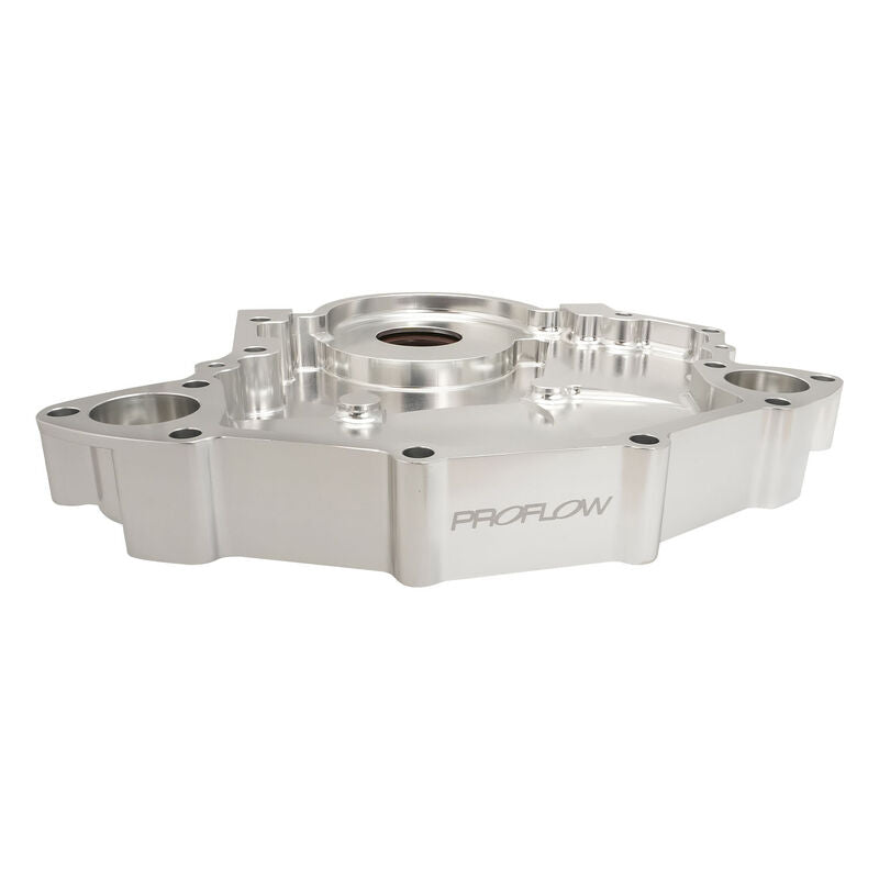 Proflow Timing Cover, For Holden V8 All 253/308 And 304 EFI, Billet Aluminium, Silver - PFETCH308BILL