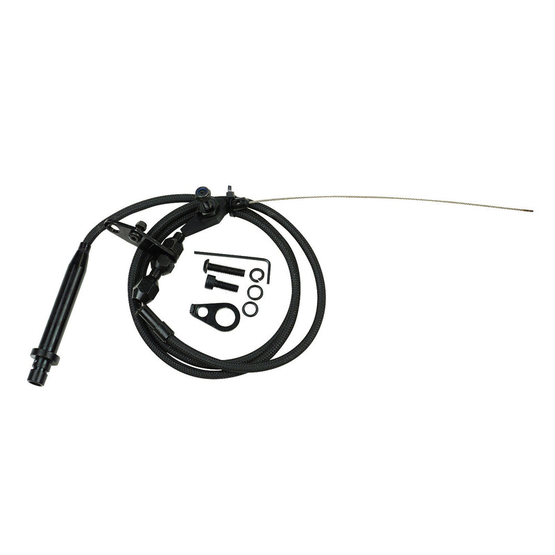 Proflow Automatic Transmission Black Braided Stainless Kickdown Kit, Carburettor, GM TH350, Kit, - PFETCS6053-BK PFETCS6053-BK