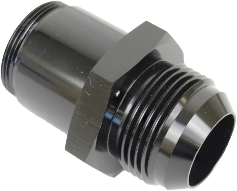 Proflow Thermostat Fitting, -20AN Male to 1-1/4''-20 in. Straight Male, Aluminium, Black Anodised - PFETH-820BK PFETH-820BK