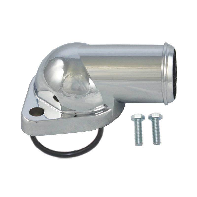 Proflow Aluminium Water Neck, For Pontiac V8 O'Ring Style Chrome - PFETH-R7285-O PFETH-R7285-O
