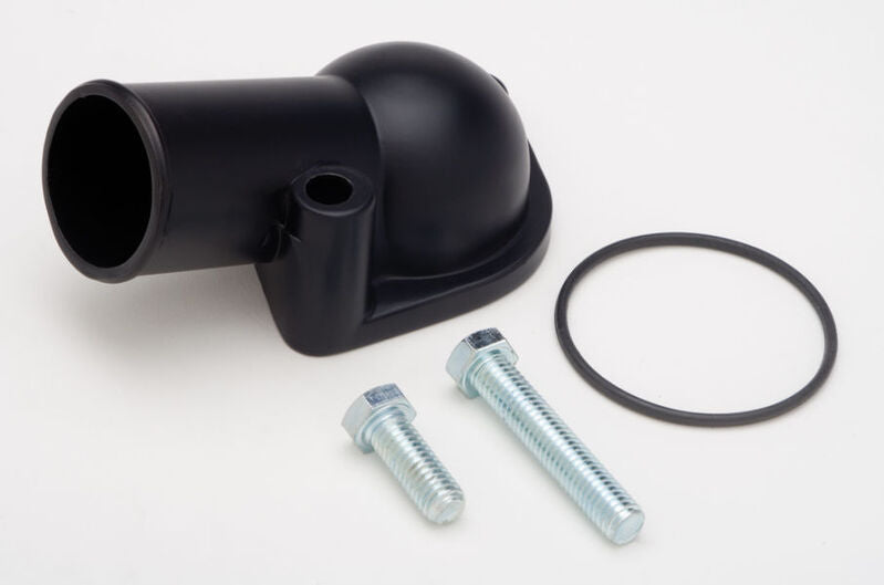 Proflow Aluminium Water Neck, For Chevrolet Angle O'Ring Style Black, Each - PFETH-R7288-OBK PFETH-R7288-OBK