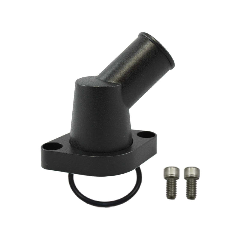 Proflow Aluminium Water Neck, For Chevrolet 45 Degree O'Ring Style Black Aluminum - PFETH-R8455BK PFETH-R8455BK