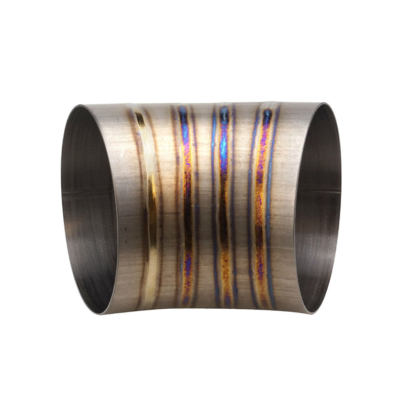 Proflow Welded Pie Cut, Round Tubing, Titanium, 5.0", 45 Degree - PFETI-PCW500-45