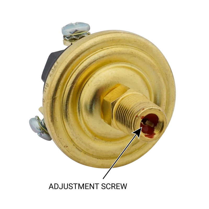Proflow Vacuum Triggered Safety Switch, Hobbs Switch, 3 Terminal, Norm Open Or Norm Closed Option, Adjustable Set Point 9-17"Hg, 1/8 in. NPT, Each - PFEVS9-173T