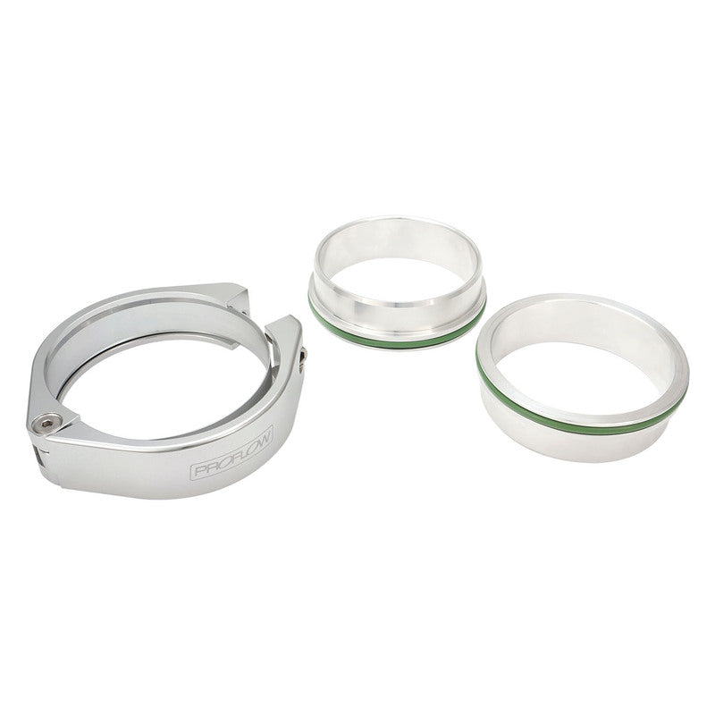 Proflow Intercooler Boost Clamp Coupler, 3.00'' Tubing, Billet Aluminium, Silver Anodised - PFEWD300P