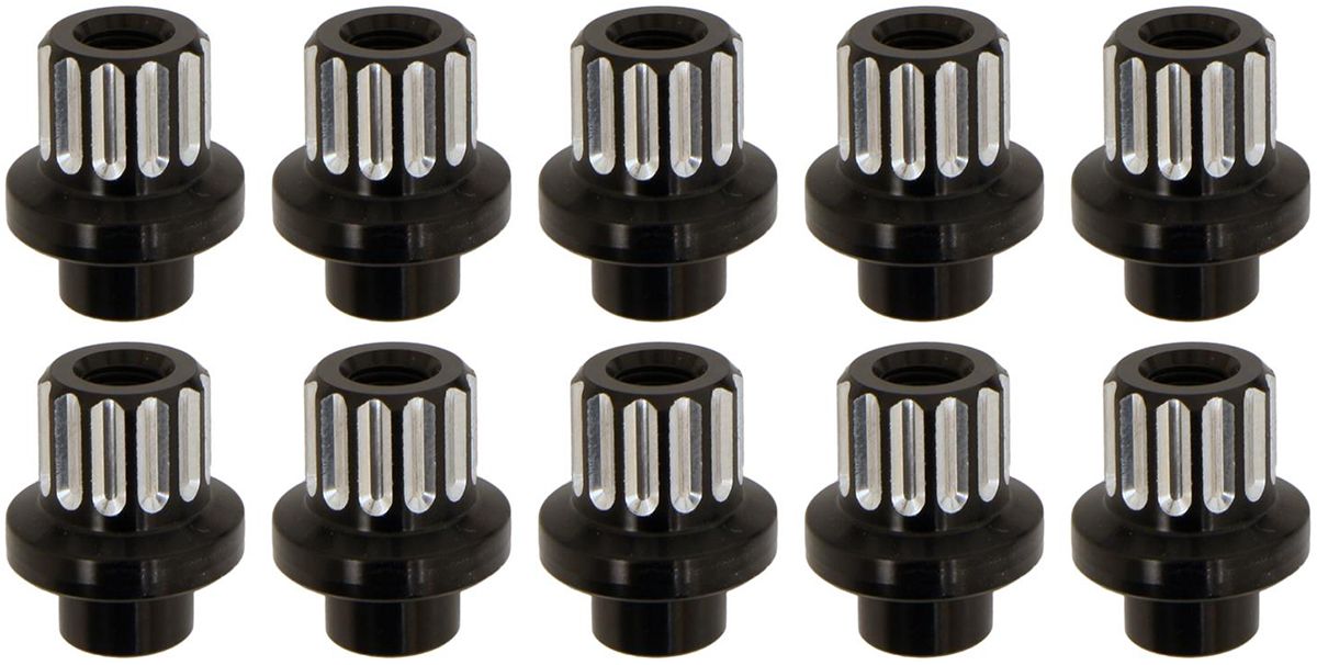RC Comp 12-Point Wheel Nut Set, 7/16-20" R/H Thread, Black Eclipse Finish (RCCSLUG437-01E)