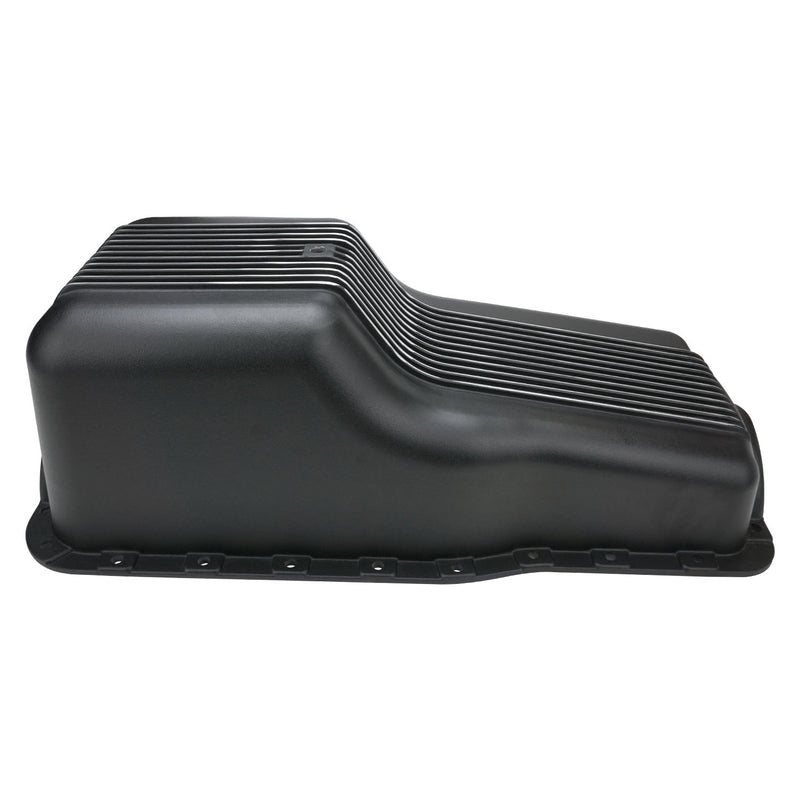 RTS Oil Pan, Cast Aluminum, Machined Finned, Black 4 qt, SB For Ford 289, 302 W - RTS-25-8446BK