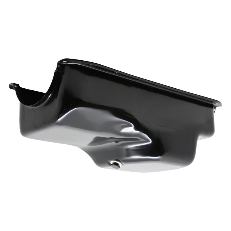 RTS Oil Pan Sump, Steel, Black Finish, Replacement, SB Chrysler, Dodge, Plymouth, 273 318 340, Each - RTS-25-9311BK RTS-25-9311BK