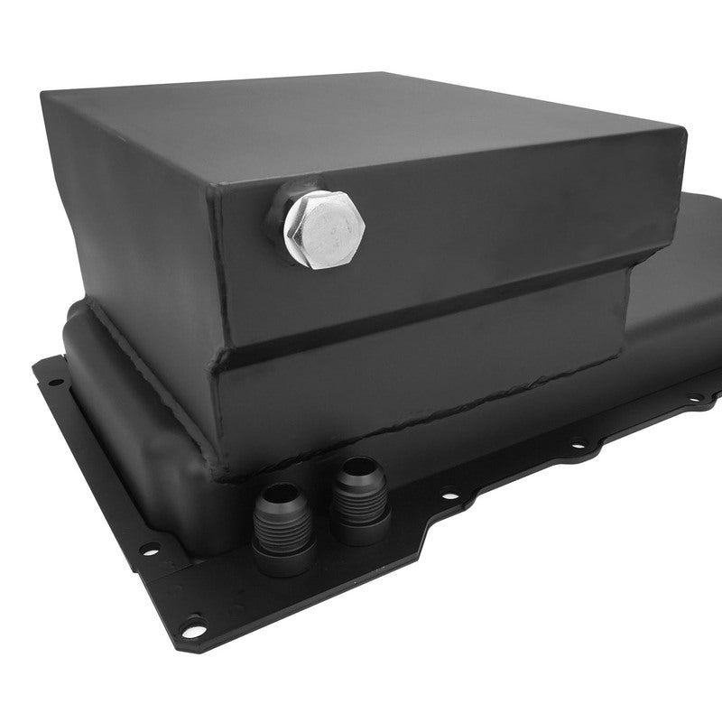 RTS Steel Oil Pan, Chev Holden Engine Swap, LS, 427 Stroker ,Remote Straight AN-10, Matt Black, Rear Sump 6.5 litre Capacity, Pick Up, Kit - RTS-3002