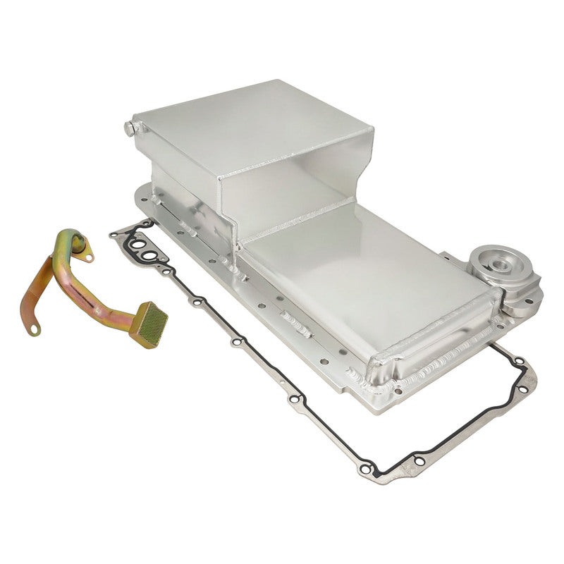 RTS Oil Pan, Aluminium Fabricated Pan, Front Sump, Chev/Holden Commodore LS, 427 Stroker, Remote Mount Filter, Pick Up, Kit - RTS-3003-ALUM RTS-3003-ALUM
