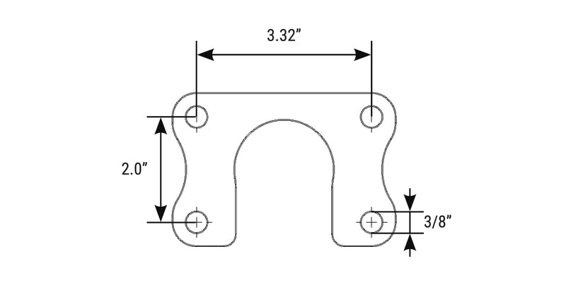 RTS Ford 9 Inch, Axle Retainer Plate, Suit Small Ford Bearing, 3.375" x 2.00", Pair - RTS-4055