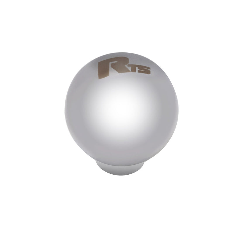 RTS Shift Knob, Round, Aluminium, Satin, Logo, Automatic, Manual Transmission - RTS-80534 RTS-80534