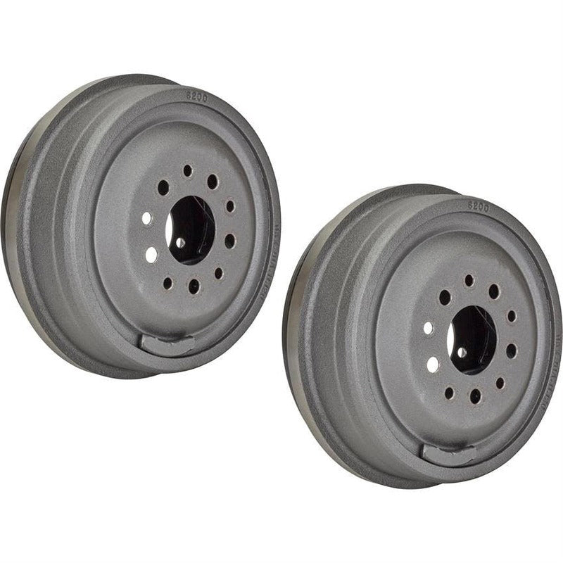 RTS Drum Brake Kit, Complete 11 in, Big Ford Late Style, 5 x 4.5 Bolt Circle, 2.5" Offset Backing Plates with brakes, Set - RTS-BKFORD11