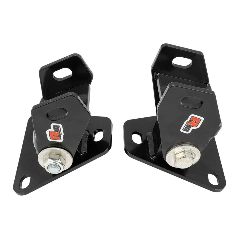 RTS Power Mount, Engine Mount, Engine Swap, Chev V8, into Holden HQ-WB, Torana LH-LX, Black/Red Polyurethane , Set - RTS-EMP005 RTS-EMP005