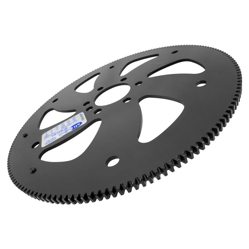 RTS Transmission Flexplate, True Billet, SFI 29.2 SB & BB Chevrolet, TH350, TH400 2-PC RMS, 168T, Internal/External Balance, Black - RTS-FP350B RTS-FP350B