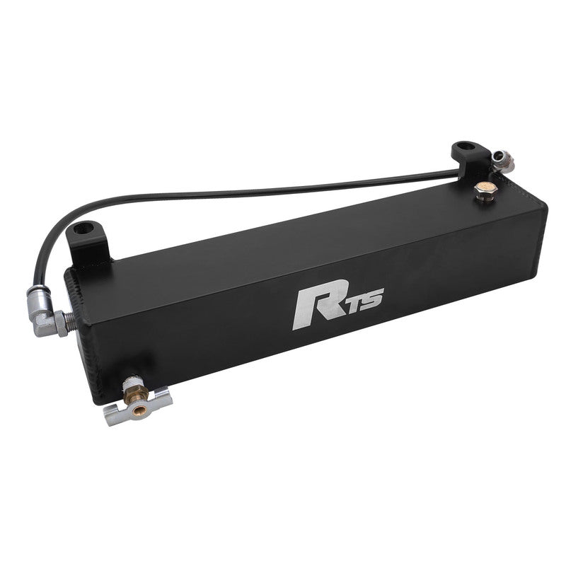 RTS Transmission Overflow Catch Can, GM Powerglide, Rectangular, 600ml Capacity, Aluminium, Black Powdercoated - RTS-TCC-GMPG-BK