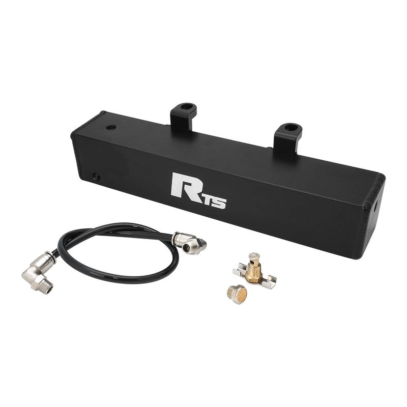 RTS Transmission Overflow Catch Can, TH350 & 4L80E/4L85E, Rectangular, 600ml Capacity, Aluminium, Black Powdercoated - RTS-TCC-TH350-BK RTS-TCC-TH350-BK