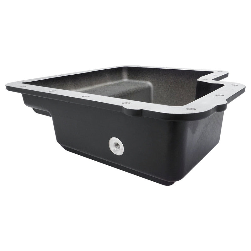 RTS Transmission Pan, Deep, Aluminum, For Ford C6, Finned, Black Powdercoat - RTS20500