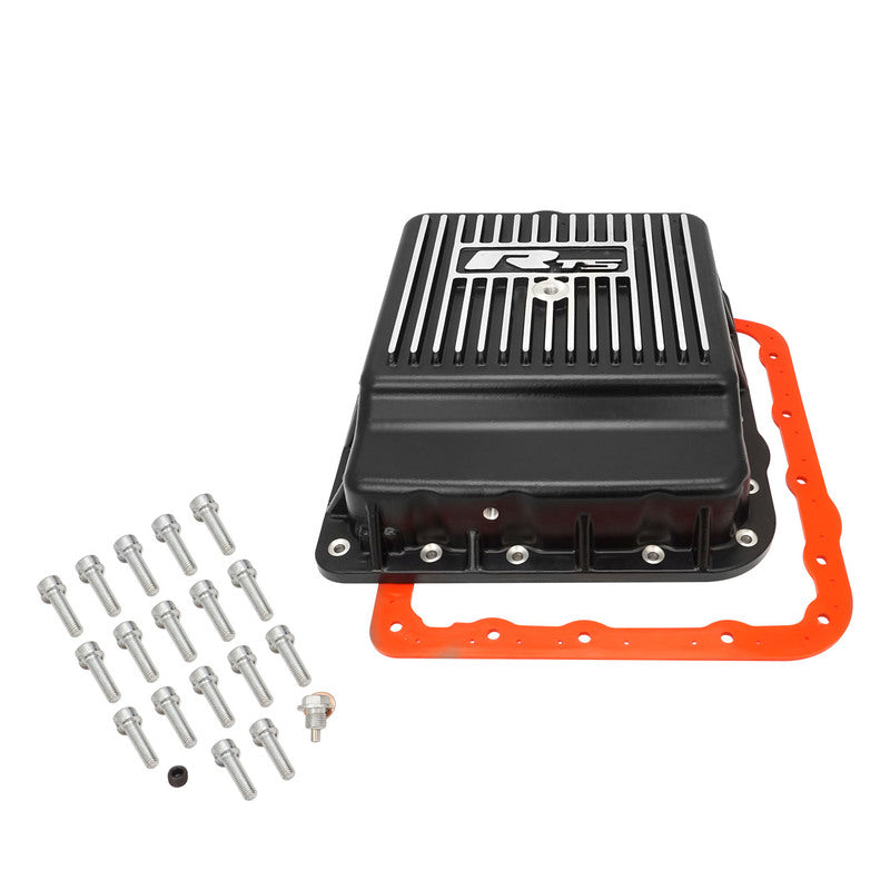 RTS Transmission Pan, Deep, Aluminium,Finned Black Powdercoat,GM Holden Commodore VN-On, 700 R4, 4L60, 4L60E, 4L65E, Kit - RTS20800