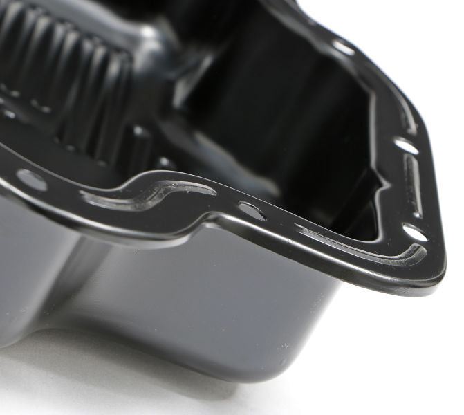 RTS Transmission Oil Pan, Extra Capacity, Steel Ribbed, Black Powdercoated GM Chev Holden, TH400, Each - RTS70200