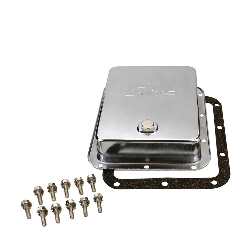 RTS Transmission Pan, Deep, Steel Chrome, For Ford C4, C10, Each - RTS70400CH