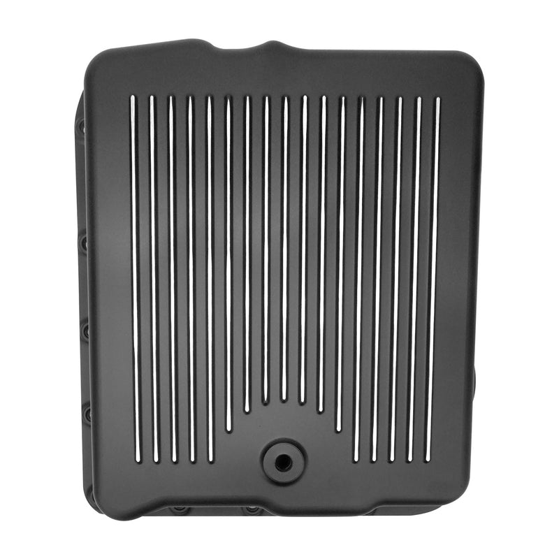 RTS Transmission Pan, Extra Capacity, Cast Aluminium, Black/Machined Finned, Chev, Holden Commodore, 700R4, 4L60 , Each - RTS80820BK