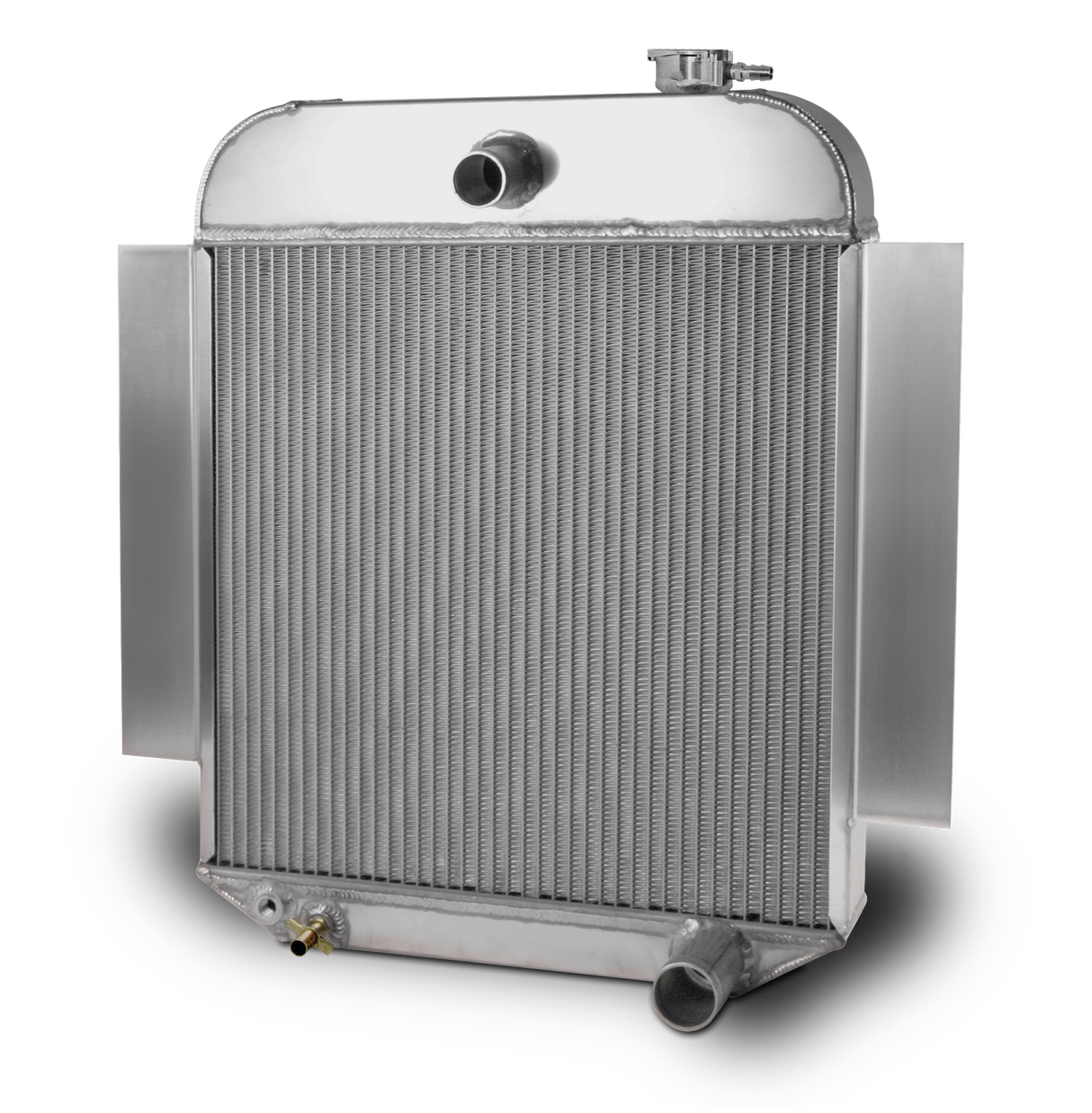 AFCO 1942-48 Chevy Car Aluminum Black Radiator - Chevy Engine - 80166-B-NA-N 80166-S-NA-N
