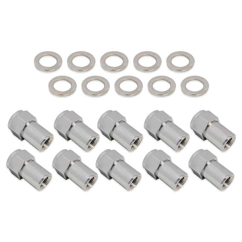 Wheel Lug Nut Kit,, Chrome, Street Pro 005, Length 1.50, M12 x 1.5, .800 Shank, Set of 10 - STP-WN5005K10-CHM STP-WN5005K10-CHM