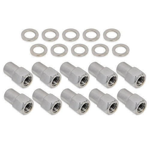 Wheel Lug Nut Kit, Chrome 002 Streetpro Open End Mag, Length 1.46, 7/16, .700 shank, Set of 10 - STP-WN5202K10-CHM-OP STP-WN5202K10-CHM-OP