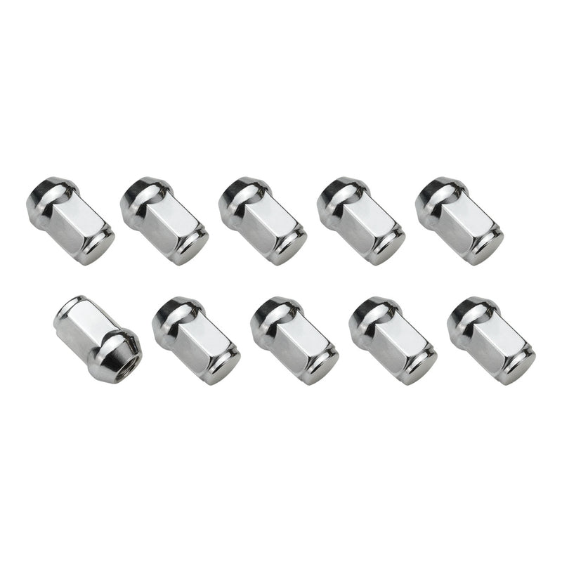 Wheel Lug Nut Kit Chrome, Acorn Bulge, length 1.42, 7/16 inch, Set of 10 - STP-WN5452K10-CHM STP-WN5452K10-CHM