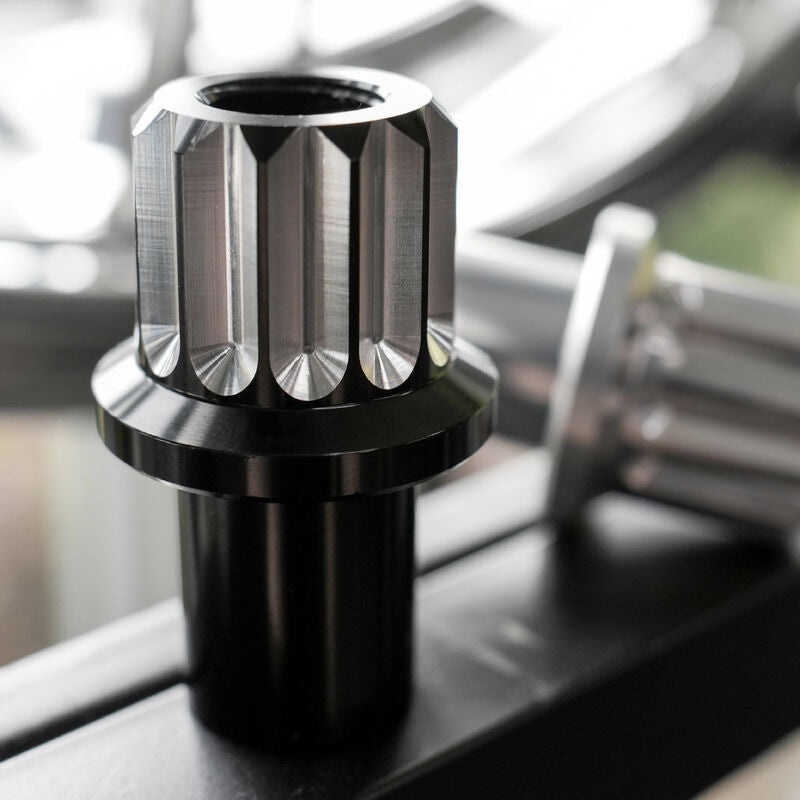 Street Pro Wheel Lug Nut & Washer Kit M12x1.50 Open, Cold Forged Billet Aluminium, 0.850" Shank, Black, Set of 10 - STP-WN6400K10-BLK-O