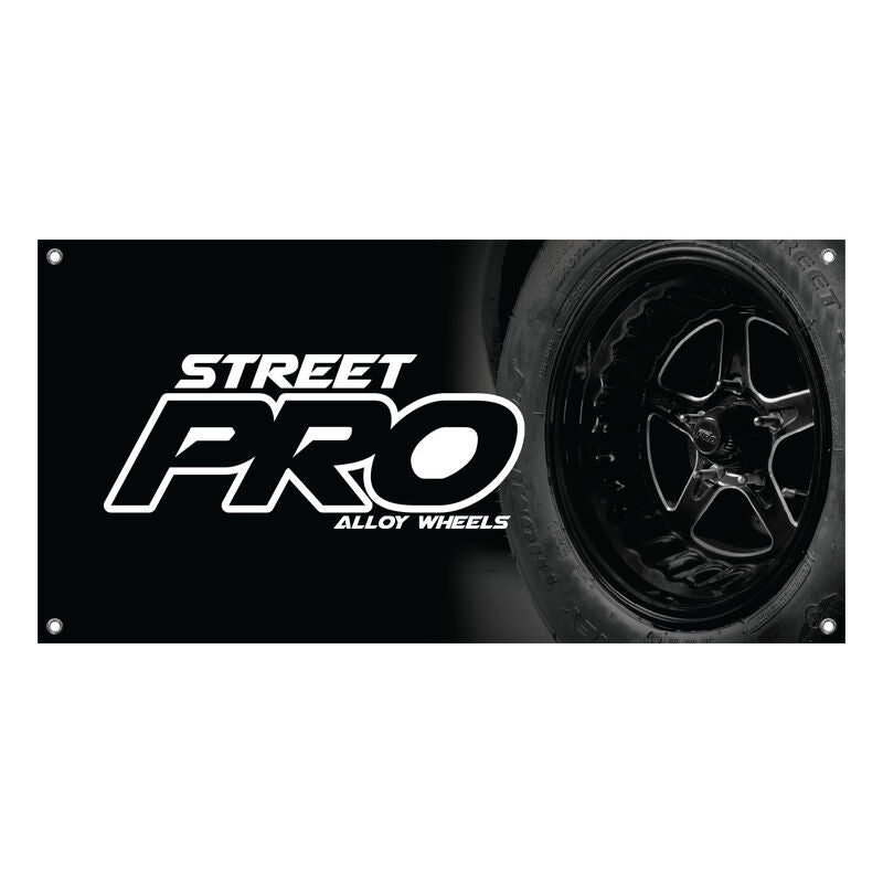 Street Pro Wheels Vinyl Banner 1500mm x 750mm, Street Pro Logo, Each - STPBANNER15 STPBANNER15