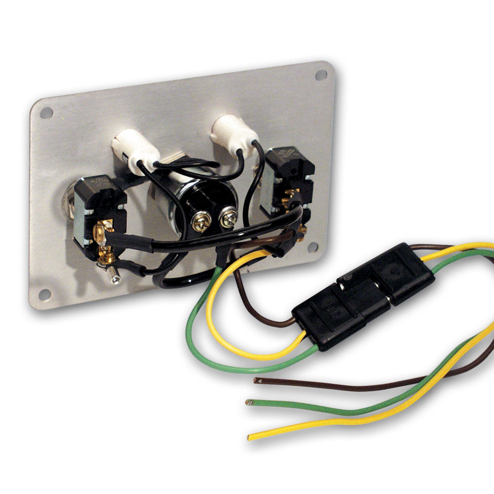 Longacre Flip-up Start / Ignition panel w/ 1 acc & pilot lights - 52-44866